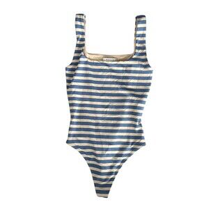 Babaton Aritzia Striped Thong Bodysuit, Size XS